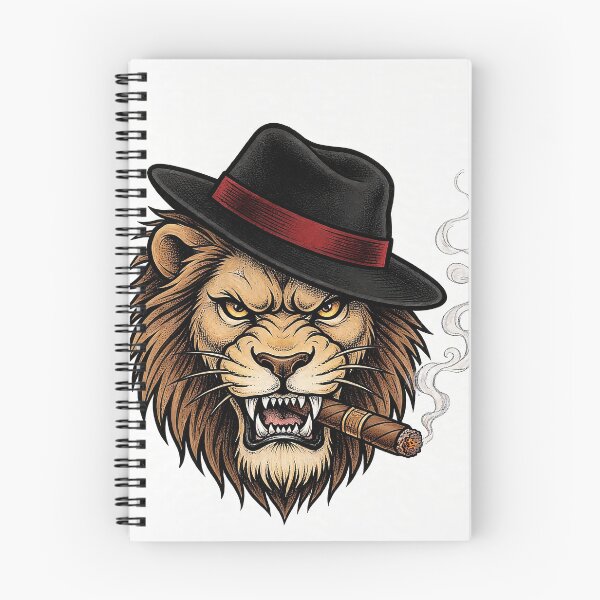 Item preview, Lion Fedora Cigar Tattoo Art designed and sold by Gangster-Design.