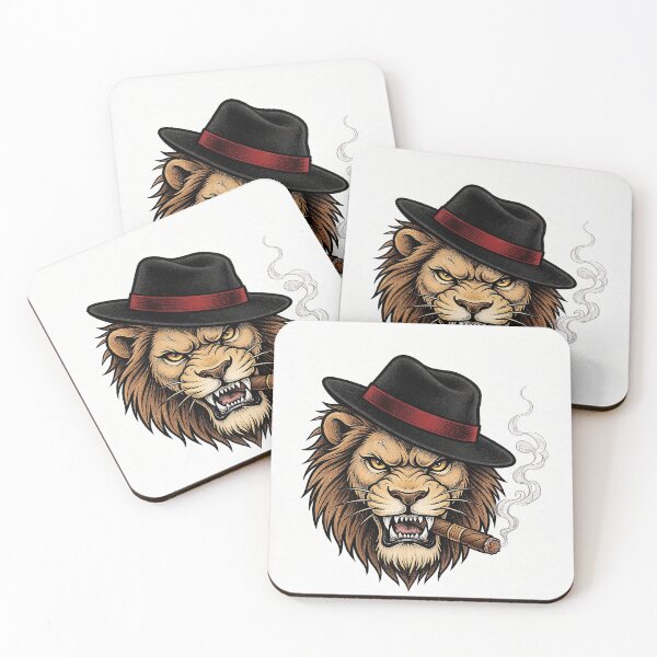 Item preview, Lion Fedora Cigar Tattoo Art designed and sold by Gangster-Design.