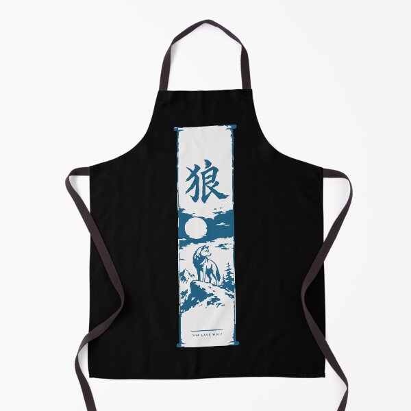Item preview, The Last Wolf - Wolf Under Winter Moon Kanji Scroll designed and sold by WAVE-JP.