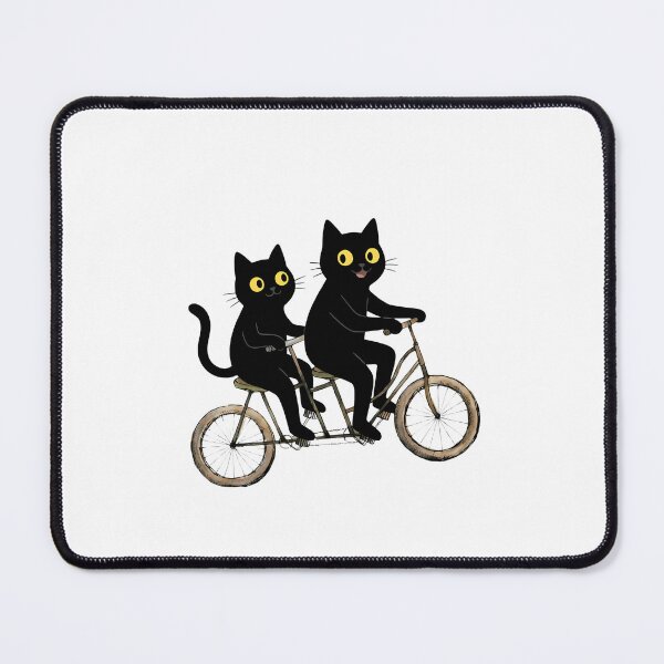 Item preview, Cute Black Cats Riding a Tandem Bicycle Funny Cycling designed and sold by PurrfectHome.