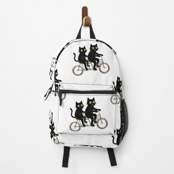 Item preview, Cute Black Cats Riding a Tandem Bicycle Funny Cycling designed and sold by PurrfectHome.