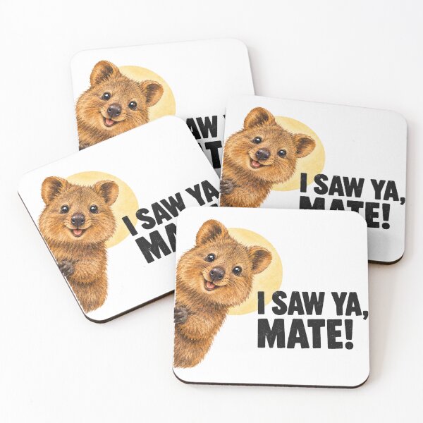 Item preview, I Saw Ya Mate Peeking Funny Quokka Saw You Aussie Slag designed and sold by Yellowriversss.