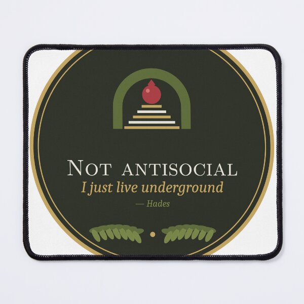 Item preview, Not Antisocial, I Just Live Underground designed and sold by olivenoirco.