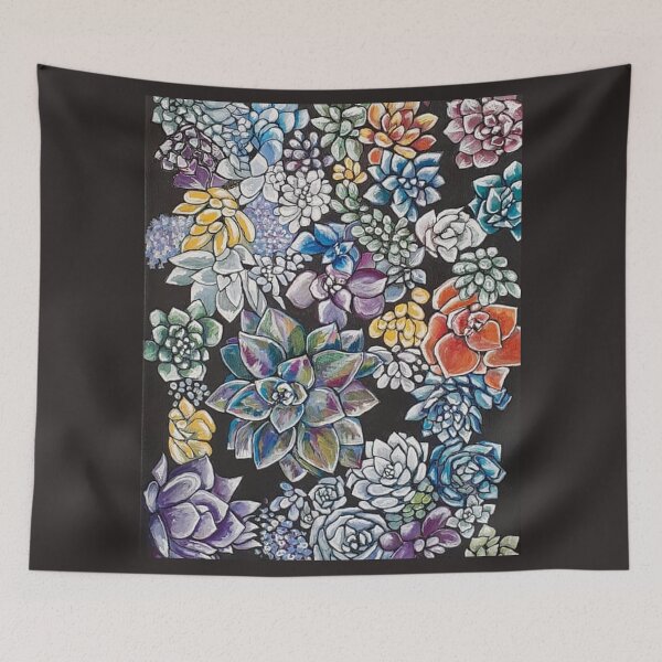 Item preview, Succulent Symphony – Colorful Botanical Garden designed and sold by LumiWild.