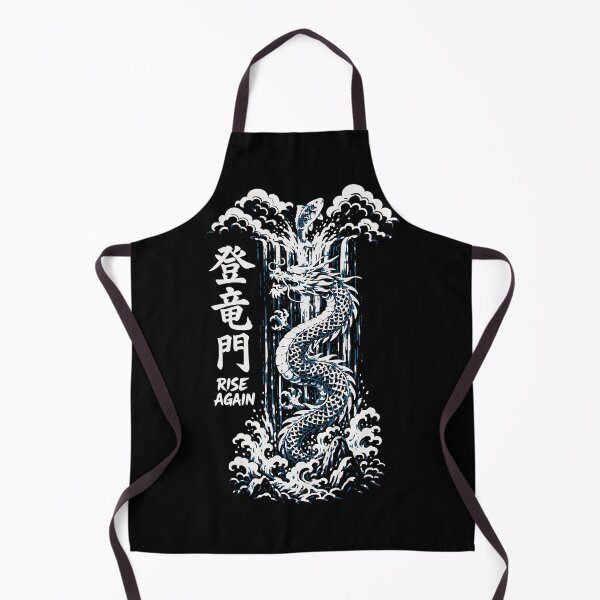 Item preview, Toryumon Rise Again - Carp to Dragon Waterfall Ink Print designed and sold by WAVE-JP.