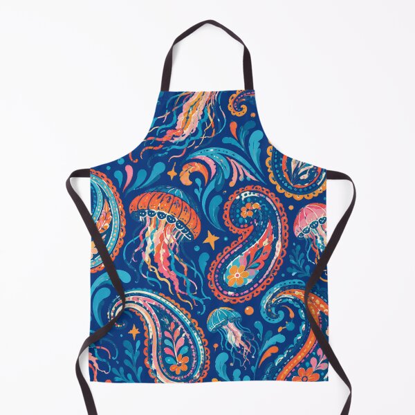 Item preview, Colorful Jellyfish Paisley Seamless Pattern designed and sold by Skyrocketz.