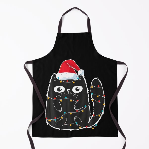 Item preview, Cute Black Cat Santa Christmas Lights Meow Kitty designed and sold by jerrimisty889.