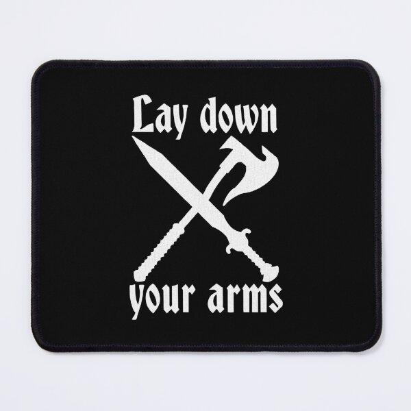 Item preview, Lay Down Your Arms Crossed Dagger Axe Fantasy Art designed and sold by baharsipit.