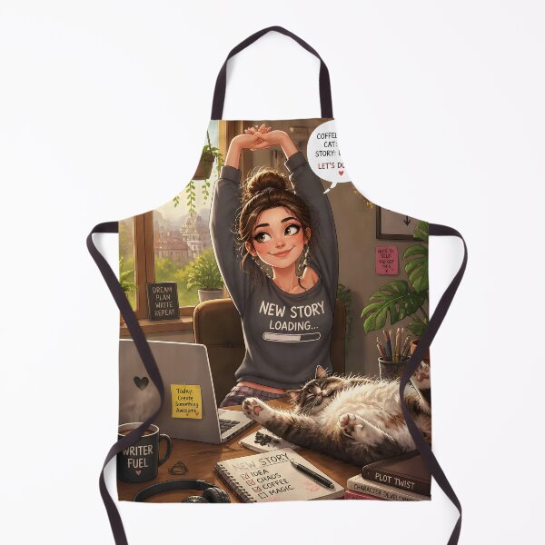 Item preview, Creative Chaos – Cat & Home Office Funny Illustration designed and sold by sigmaartstudio.