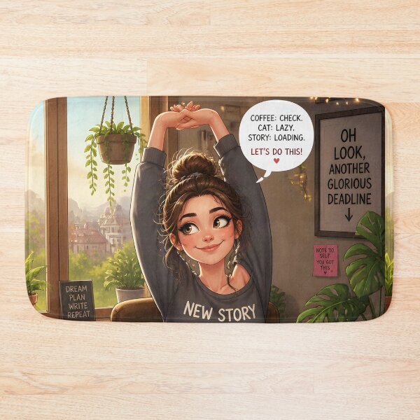 Item preview, Creative Chaos – Cat & Home Office Funny Illustration designed and sold by sigmaartstudio.