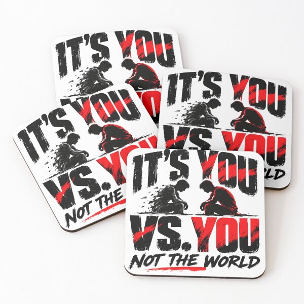 Item preview, It’s You vs You, Not the World – Self Improvement Motivational Design designed and sold by Lovestickerco.