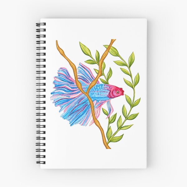 Item preview, Azure Reverie – Blue Betta Fish Watercolour & Kintsugi Nature Art designed and sold by newsuept25.art.