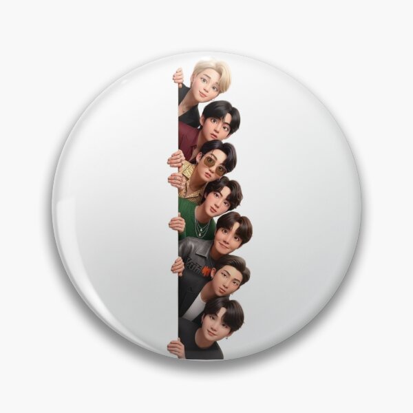 Item preview, BTS 3D Animated Style Members Peeking Vertical Design designed and sold by 4U---Store.