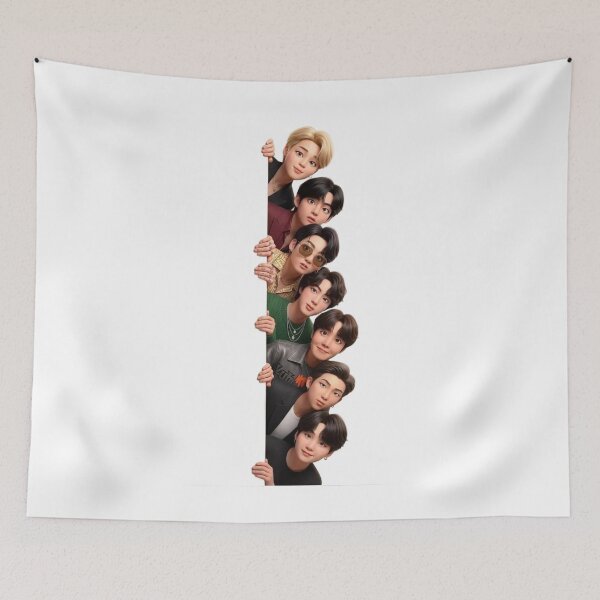 Item preview, BTS 3D Animated Style Members Peeking Vertical Design designed and sold by 4U---Store.