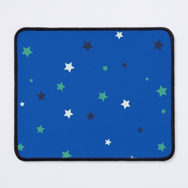 Item preview, Minimal Blue Green Scattered Stars Seamless Pattern designed and sold by ShivCraftStudio.