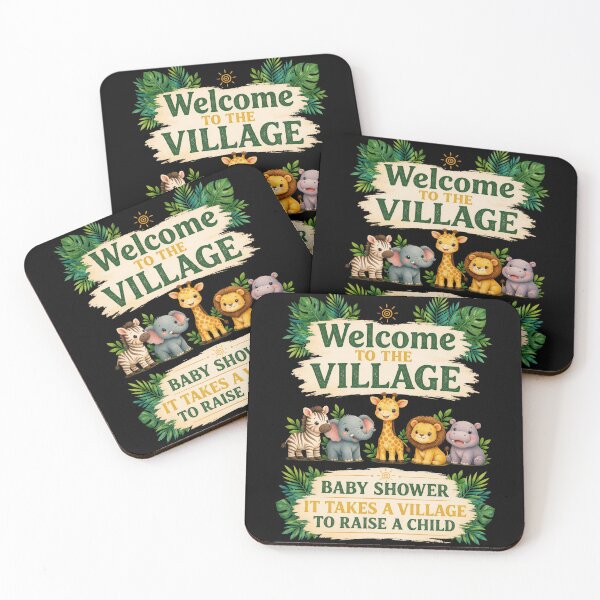 Item preview, Welcome To The Village Baby Shower Safari Animals designed and sold by CF_VintageDesign.