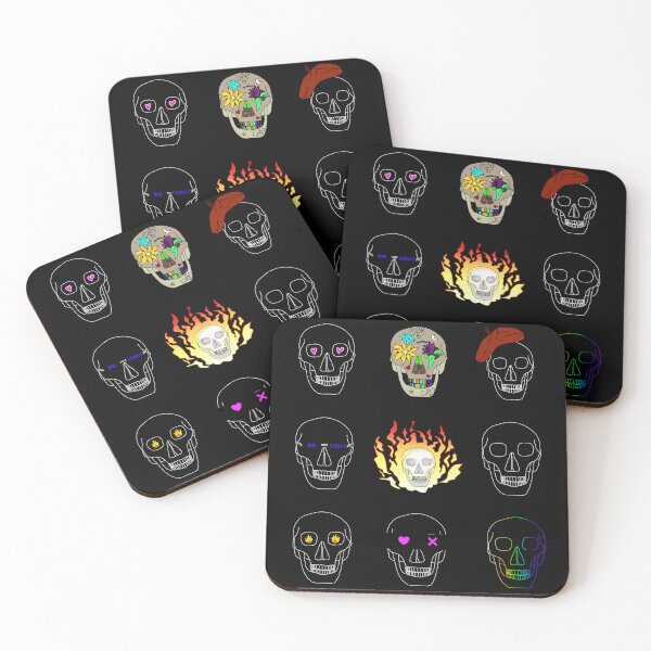 Item preview, Flaming and Floral Skull Collection designed and sold by laxmanrajart.