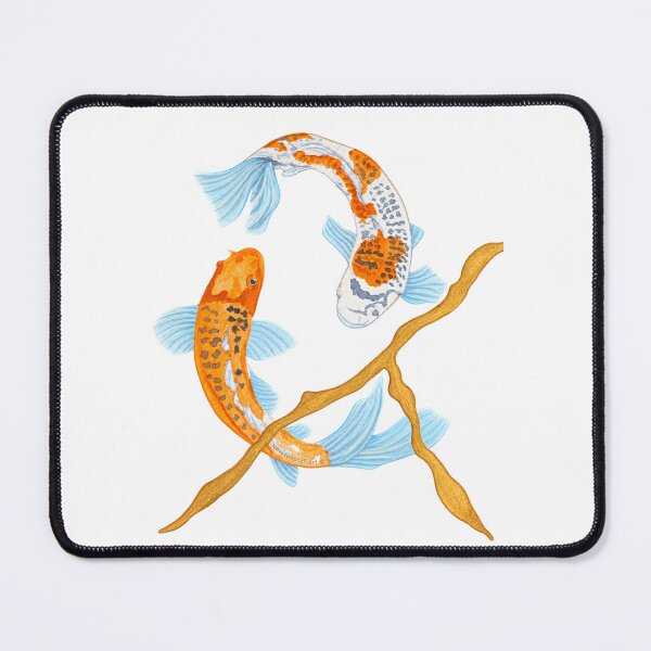 Item preview, Swimming Through Stillness – Koi Carp Watercolour & Kintsugi Art designed and sold by newsuept25.art.
