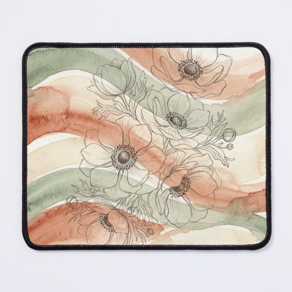 Item preview, Anemone Cluster Ribbon Bands | Terracotta Botanical Wall Art designed and sold by Zaramodo.