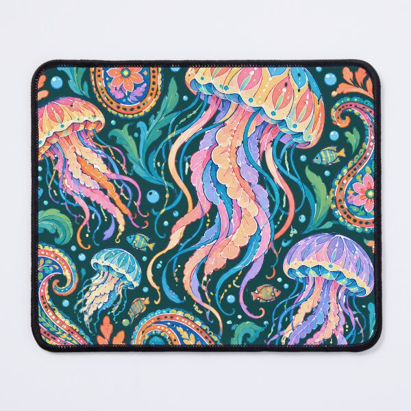 Item preview, Jellyfish Paisley Ocean Mandala Circle designed and sold by Skyrocketz.