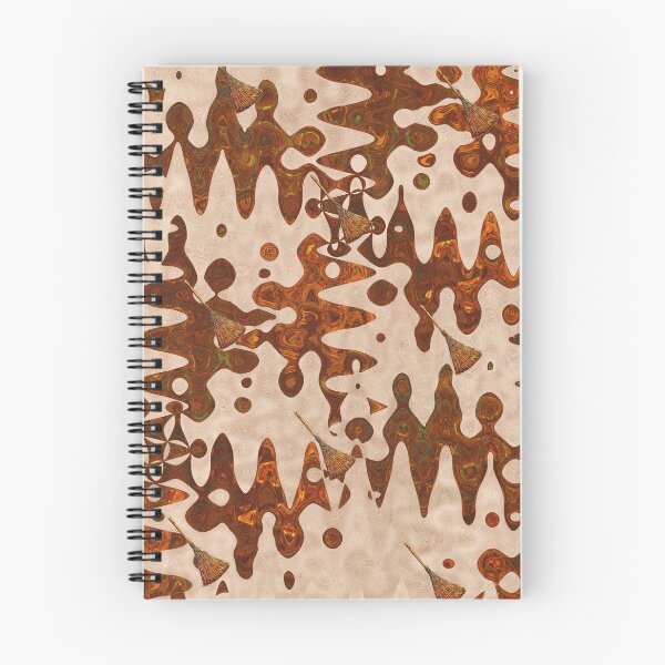 Item preview, Marbled endpaper in earthy tones color palette - halloween edition designed and sold by poppy-seed-art.