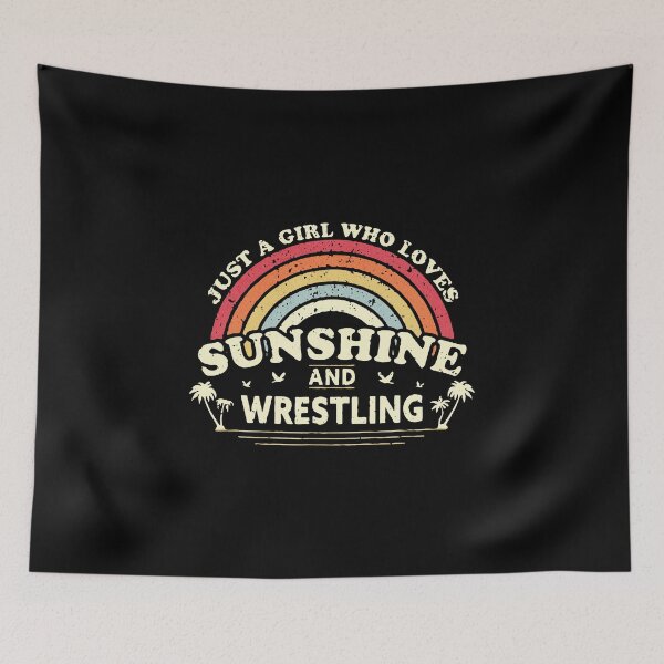 Item preview, Just A Girl Who Loves Sunshine And Wrestling Retro Art designed and sold by baharsipit.