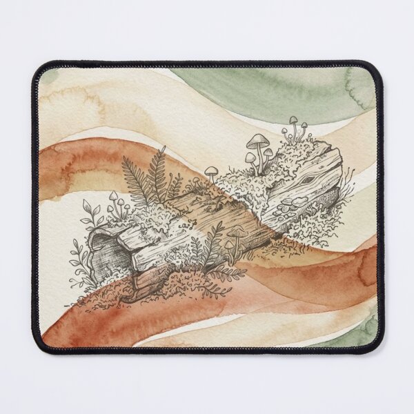 Item preview, Moss & Mushroom Ribbon Bands | Cottagecore Forest Wall Art designed and sold by Zaramodo.