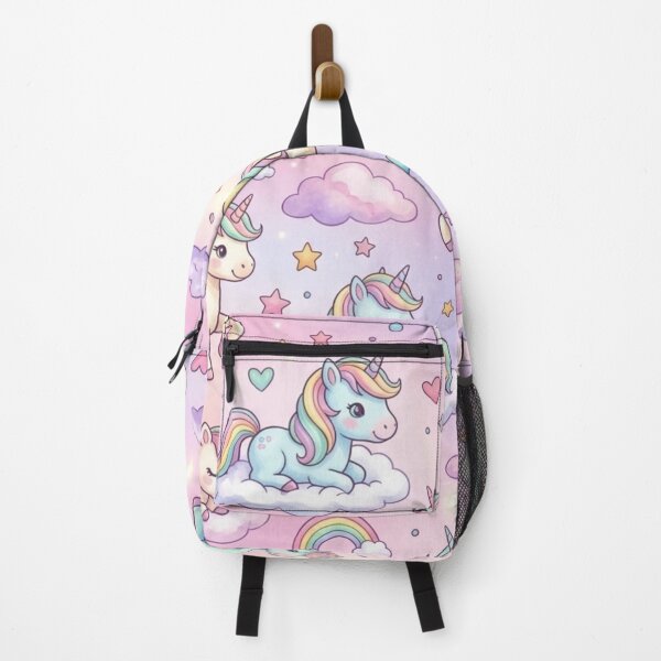 Item preview, Cute Baby Unicorns Rainbow Clouds Seamless Pattern designed and sold by ShivCraftStudio.