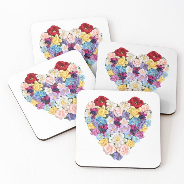Item preview, Crochet Floral Heart – Handmade Flowers of Love & Remembrance designed and sold by newsuept25.art.
