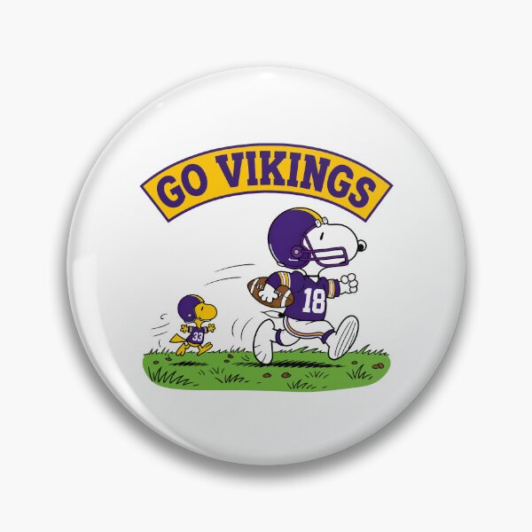 Item preview, Snoopy & Woodstock Minnesota Vikings Football Retro F572 designed and sold by GLUVY-THEME.