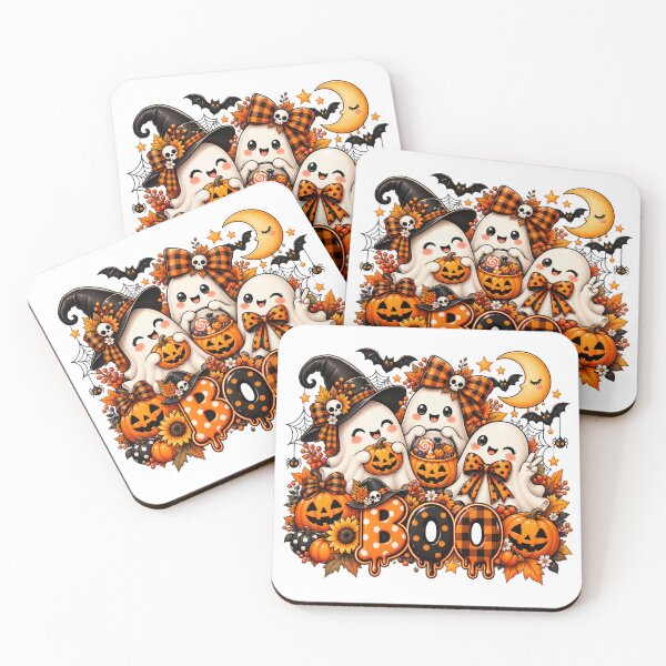 Item preview, Cute Halloween Ghosts Shirt – BOO Pumpkin & Buffalo Plaid Design designed and sold by meme2525.