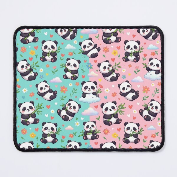 Item preview, Kawaii Baby Pandas Bamboo Leaves Pattern designed and sold by ShivCraftStudio.