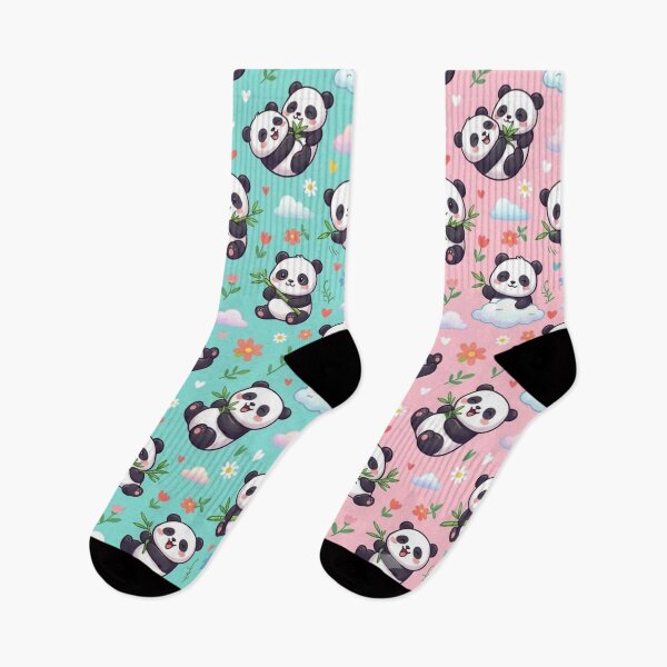Item preview, Kawaii Baby Pandas Bamboo Leaves Pattern  designed and sold by ShivCraftStudio.