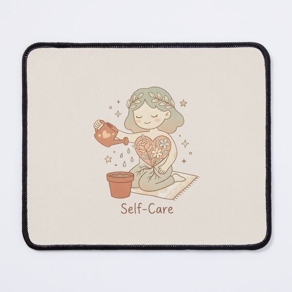 Item preview, Self Care Flower Heart Watercolor Illustration Self Love Art designed and sold by VibeShift Studio.
