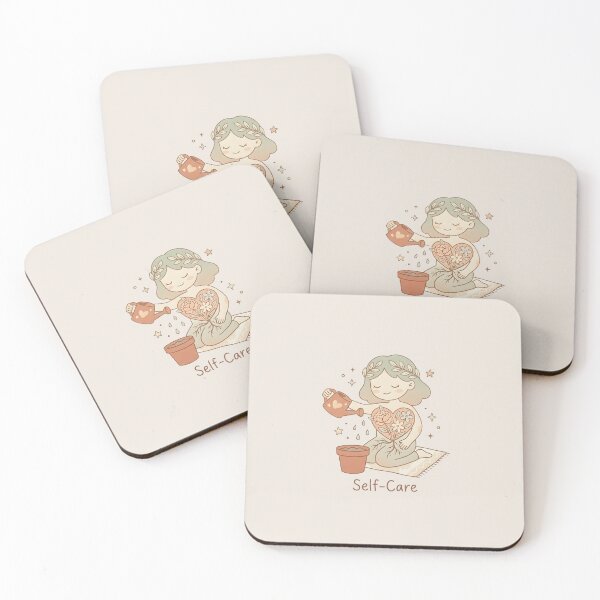 Item preview, Self Care Flower Heart Watercolor Illustration Self Love Art designed and sold by VibeShift Studio.
