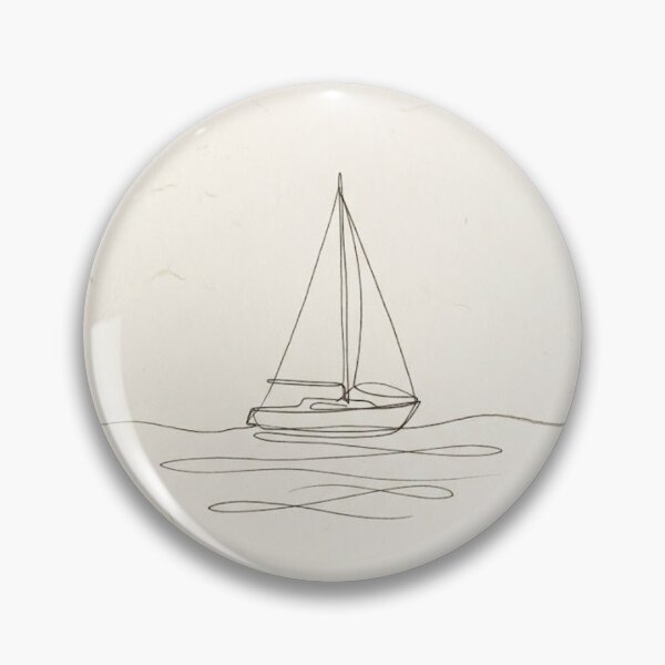 Item preview, Sailboat Silhouette | Minimalist Coastal Line Art Print designed and sold by Zaramodo.