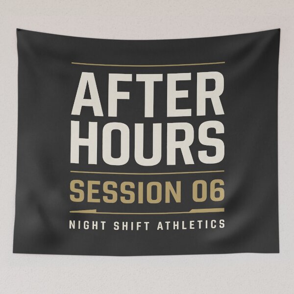 Item preview, After Hours Session 06 Night Shift Athletics Typography designed and sold by SplashTastic.