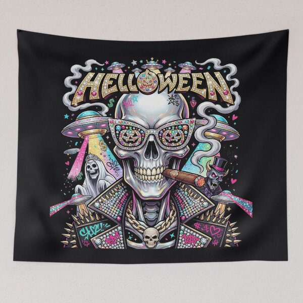 Item preview, Halloween Skeleton Glasses Cigar UFO Bride designed and sold by Voodoo Store Paranormal Collections.