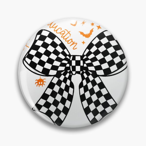 Item preview, Checkered Bow SPED Teacher Halloween Autism Awareness Spooky T-Shirt designed and sold by Winkmark.