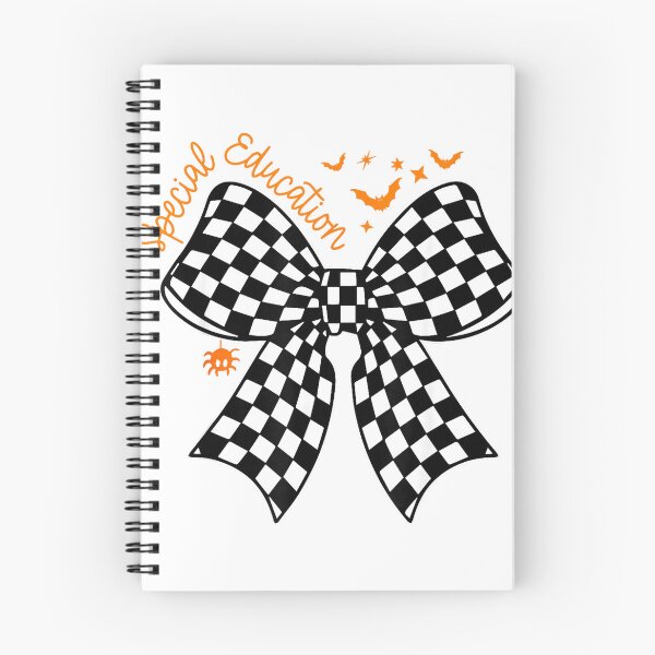 Item preview, Checkered Bow SPED Teacher Halloween Autism Awareness Spooky T-Shirt designed and sold by Winkmark.
