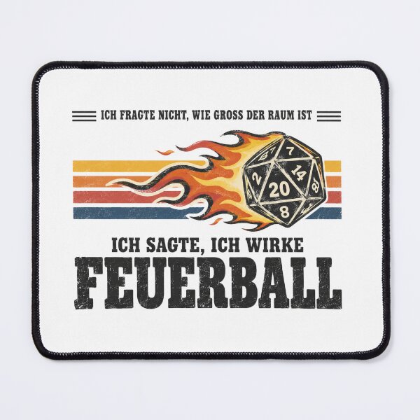 Item preview, Ich Wirke Feuerball Pen and Paper Würfel Retro Design designed and sold by Yellowriversss.