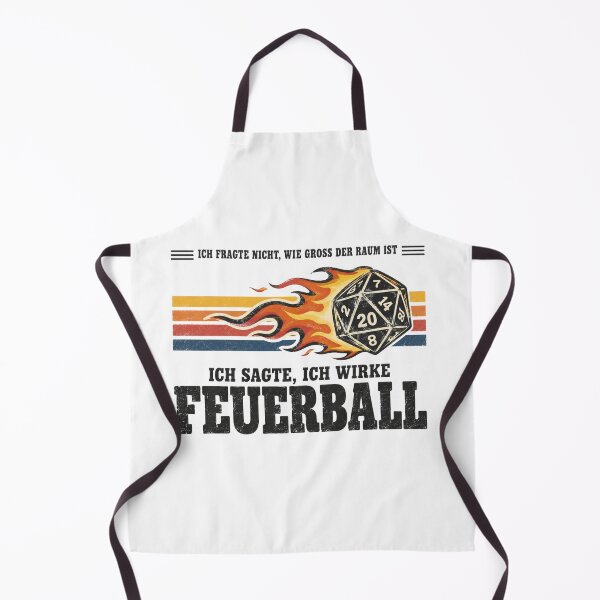 Item preview, Ich Wirke Feuerball Pen and Paper Würfel Retro Design designed and sold by Yellowriversss.