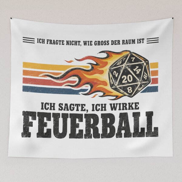 Item preview, Ich Wirke Feuerball Pen and Paper Würfel Retro Design designed and sold by Yellowriversss.