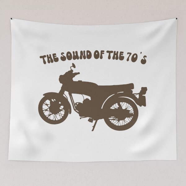 Item preview, Yamaha FS1E Fizzy Baja Brown The Sound of the 70s Retro Motorcycle designed and sold by itsperfectfor.