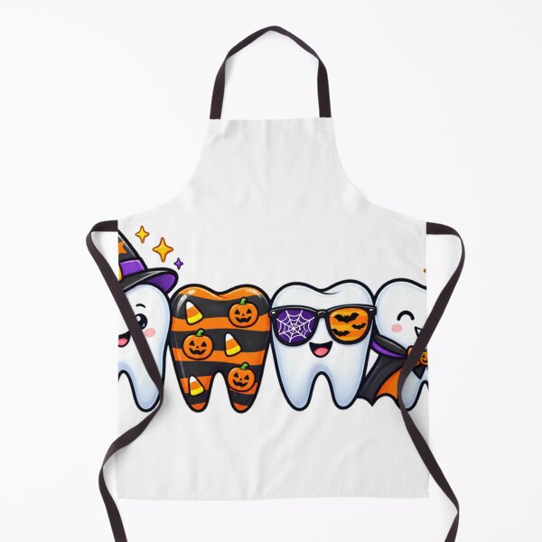 Item preview, Cute Halloween Dental Tooth Squad Funny Dentist Spooky Teeth Long Sleeve T-Shirt designed and sold by fine line.