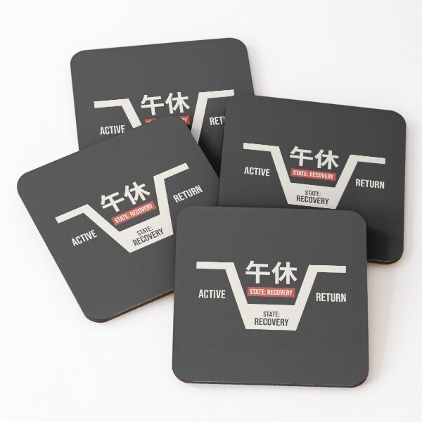 Item preview, State Recovery Midday Rest Japanese Kanji Minimal Graphic designed and sold by SplashTastic.