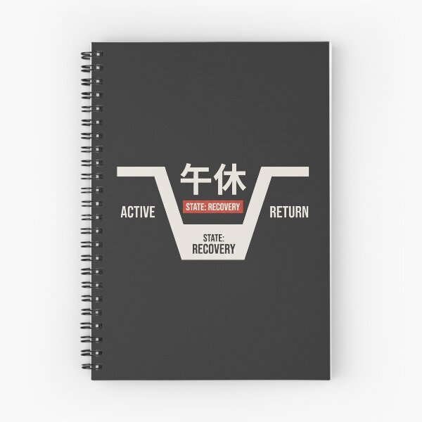 Item preview, State Recovery Midday Rest Japanese Kanji Minimal Graphic designed and sold by SplashTastic.