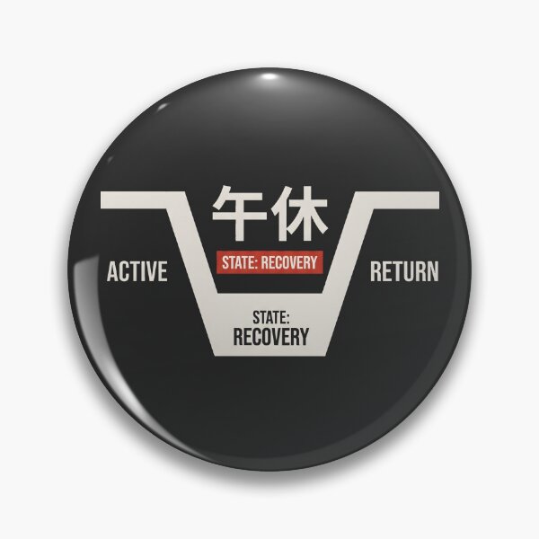 Item preview, State Recovery Midday Rest Japanese Kanji Minimal Graphic designed and sold by SplashTastic.