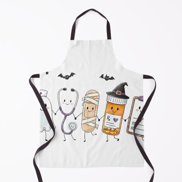 Item preview, Cute Halloween Nurse Ghost Medical Team Nursing Life Doodles T-Shirt designed and sold by teluguredbubble.