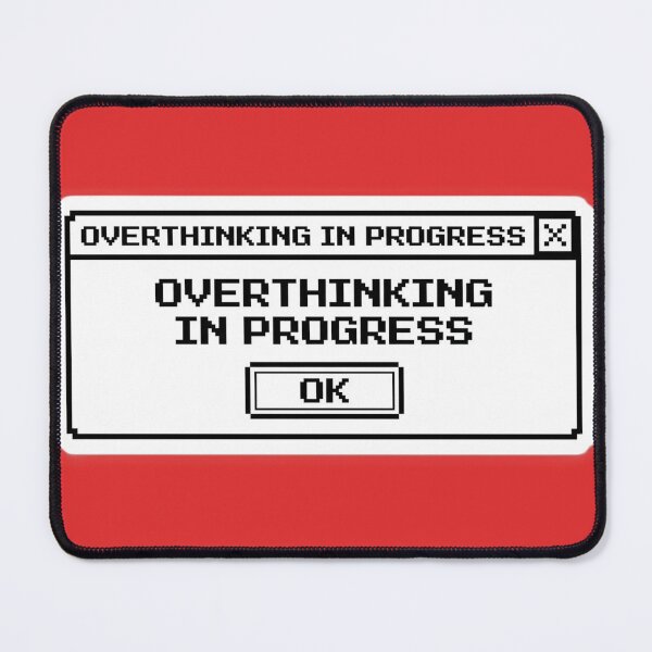 Item preview, Overthinking in Progress – Funny Retro Computer Humor designed and sold by SnapStickerHub.